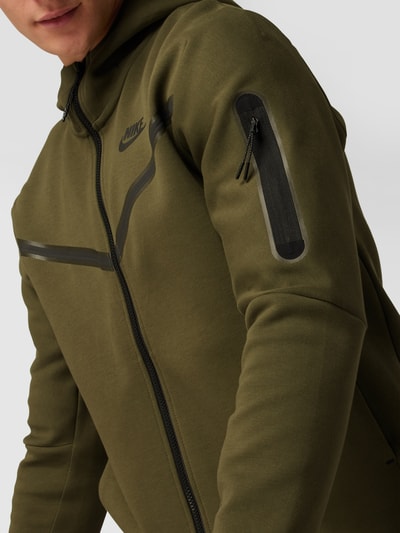 Nike Tech Sweatjacke aus Baumwoll-Mix mit Kapuze  Oliv 3