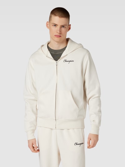 CHAMPION Sweatjacke mit Label-Stitching Offwhite 4