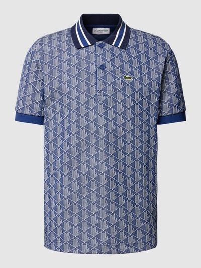 Lacoste Poloshirt mit Allover-Print Dunkelblau 2