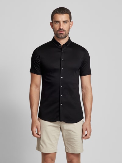 Desoto Business-Hemd mit Button-Down-Kragen Black 4