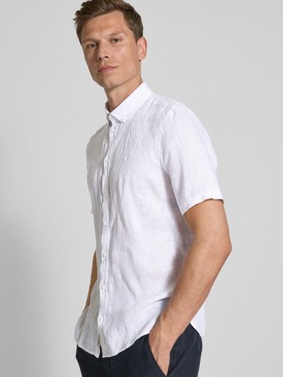 Casual Friday Koszula casualowa o kroju slim fit z kołnierzykiem typu button down model ‘Anton’ Biały 3