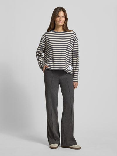 Smith and Soul Broek met lengtenaden en elastische band Antraciet - 1