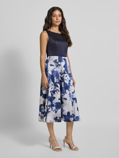Vera Mont Midikleid mit floralem Motiv-Print Marine 1