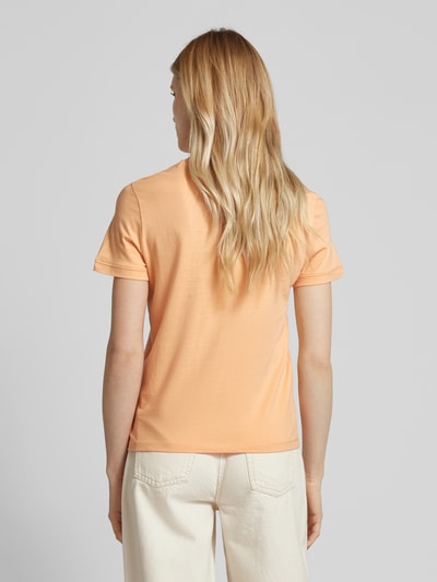 Tom Tailor T-shirt met labelstitching Abrikoos - 5