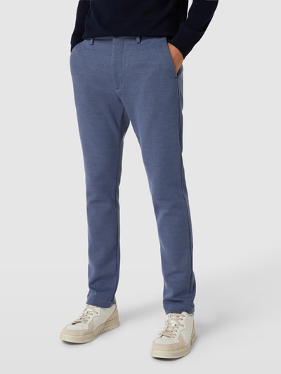 Tommy Hilfiger Spodnie o kroju slim fit z detalem z logo model ‘BLEECKER’ Granatowy 4