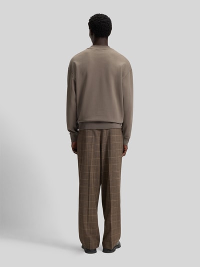 HUGO Relaxed Fit Sweatshirt aus reiner Baumwolle Modell 'DAPOCREW' Mittelgrau 5