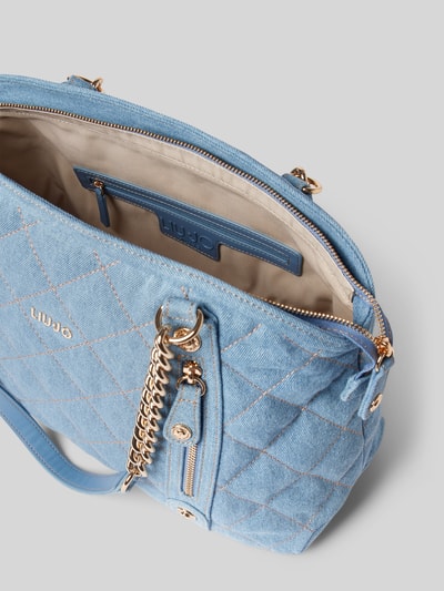 Liu Jo White Handtasche mit Label-Detail Modell 'KATE' Jeansblau 4