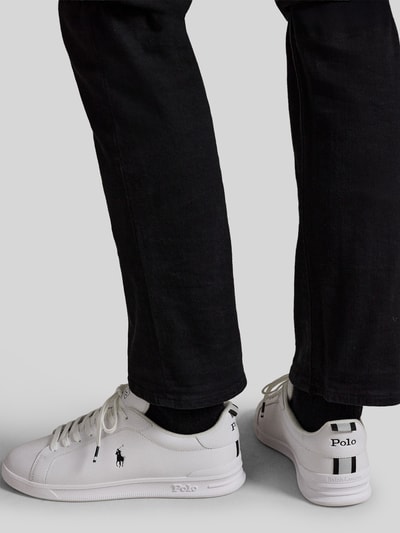Polo Ralph Lauren Sneakersy z naturalnej skóry z detalami z logo Biały 1