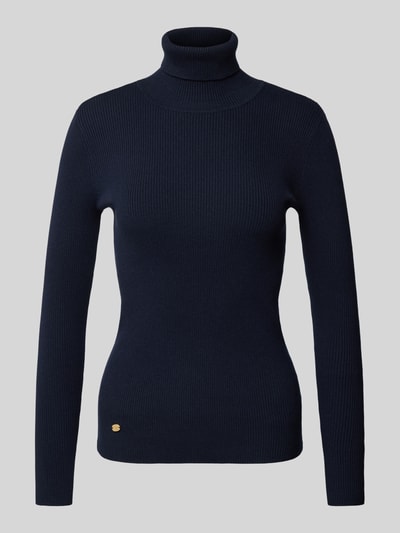 Lauren Ralph Lauren Rollkragenpullover mit Feinripp Modell 'AMANDA' Dunkelblau 1