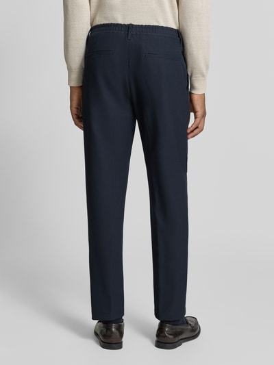 Strellson Relaxed Fit Bundfaltenhose mit Logo-Detail Modell 'Lui' Dunkelblau 5