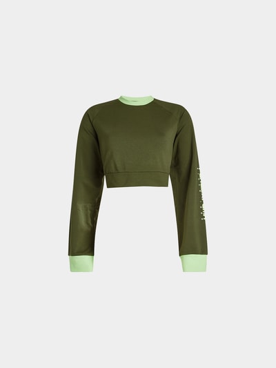 FENTY Puma by Rihanna cropped Sweatshirt aus Baumwolle mit Schnürdetail Grün 1