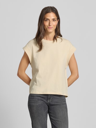 s.Oliver RED LABEL Regular fit T-shirt van puur katoen Zand - 4