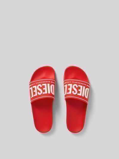 Diesel Slides mit Label-Detail Orange 4