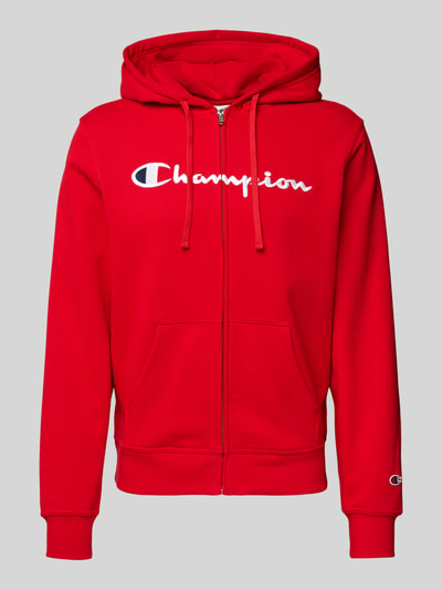 CHAMPION Sweatjacke mit Label-Stitching Rot 2