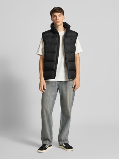 adidas Originals Bodywarmer met opstaande kraag en steekzakken Zwart - 1