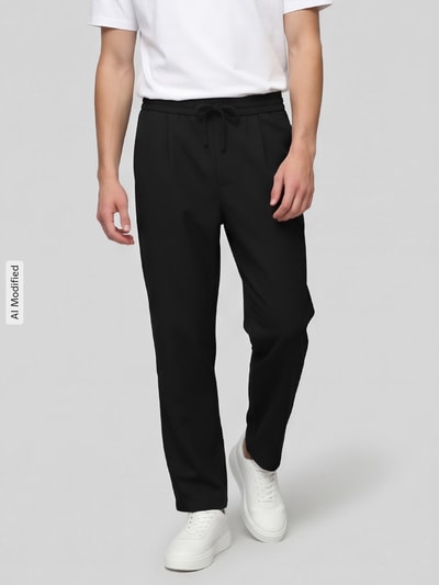 ONLY & SONS Weite Hose aus mit Bundfalten Modell 'WILL' Black 4