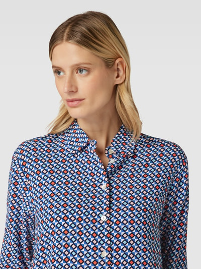 Christian Berg Woman Blouse van viscose met all-over motief Hemelsblauw - 3