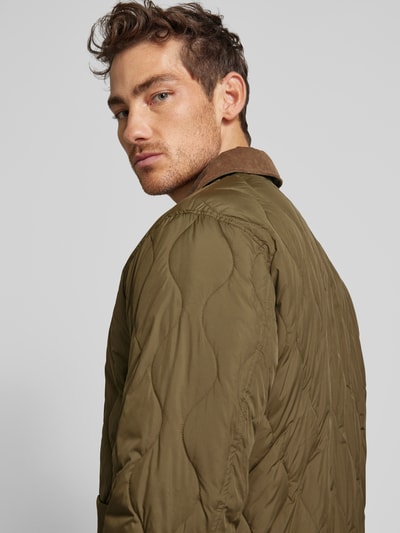 Jack & Jones Premium Steppjacke mit Druckknopfleiste Modell  'LUCA' Oliv 3