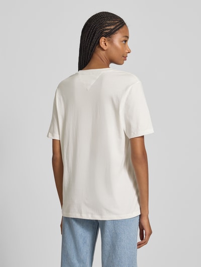 Tommy Jeans T-shirt o kroju relaxed fit z czystej bawełny Złamany biały 5