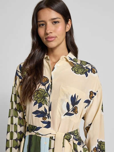 Weekend Max Mara Tailliertes Blusenkleid aus reiner Seide Modell 'PASSO' Beige 3