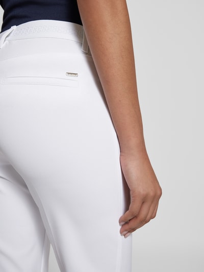 Gardeur Straight Leg Hose mit fixierten Bügelfalten Modell 'Zilla' Weiss 3