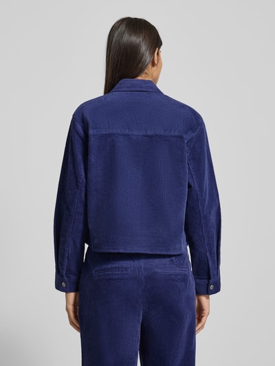 MSCH Copenhagen Bluzka koszulowa z listwą na zatrzaski model ‘Arcelle’ Ciemnoniebieski 5