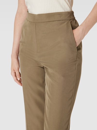 Mango Stoffhose mit Bundfalten Modell 'MARINA' Khaki 3