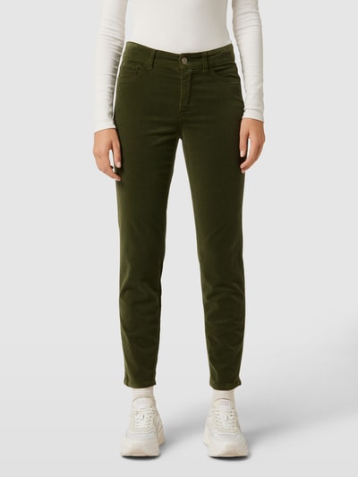 Marc Cain Slim fit broek in effen design Groen - 4