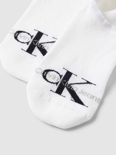 Calvin Klein Jeans Sneakersocken mit Label-Print Modell 'MEN FOOTIE' Weiss 2