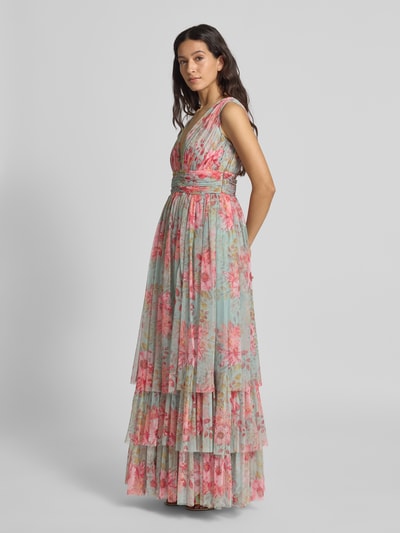 LACE & BEADS Cocktailkleid im Stufen-Look Hellblau 1