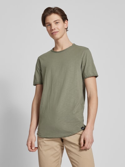 Only & Sons T-shirt met ronde hals, model 'BENNE' Lichtgrijs - 4