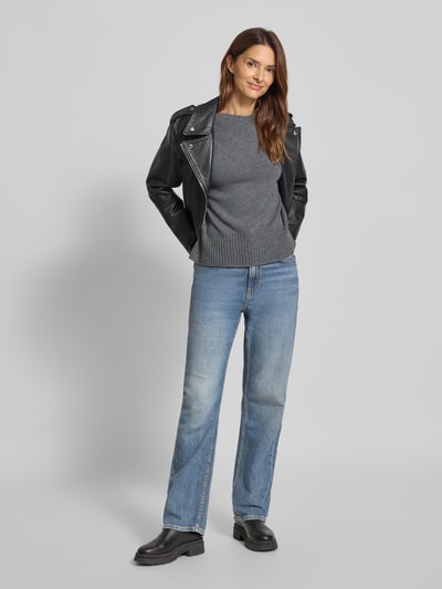 Marella Strickpullover mit Rundhalsausschnitt Modell 'SPIDER' Mittelgrau 1