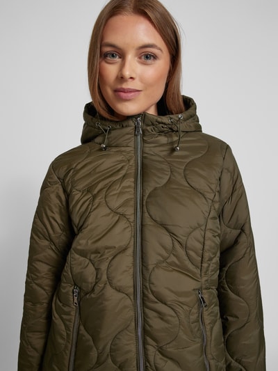 ZABAIONE Jacke mit Steppnähten Khaki 3