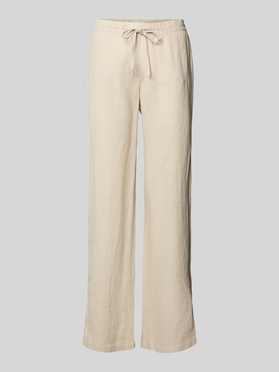 Christian Berg Woman Straight Leg Leinenhose mit Tunnelzug Beige 2
