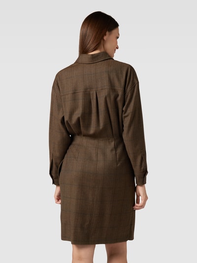 Weekend Max Mara Knielange jurk in wikkellook, model 'ADERIRE' Chocoladebruin - 5