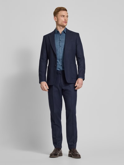 Jake*s Slim Fit Business-Hemd mit Knopfleiste Marine 1