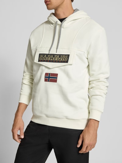 Napapijri Bluza z naszywką z logo model ‘BURGEE WINT’ Biały 3