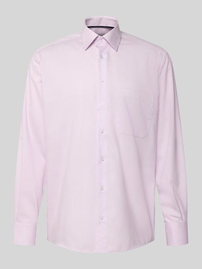 ETERNA Comfort Fit Business-Hemd aus Baumwolle mit Kentkragen Flieder 2