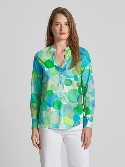 Emily Van den Bergh Blouse in all-over look Groen - 4