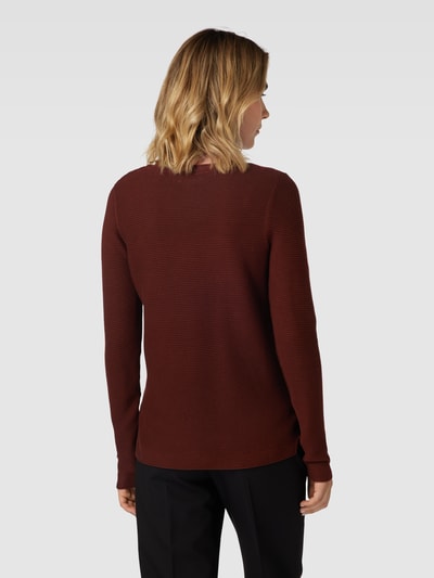 Tom Tailor Gebreide pullover met ribstructuur Middenbruin - 5