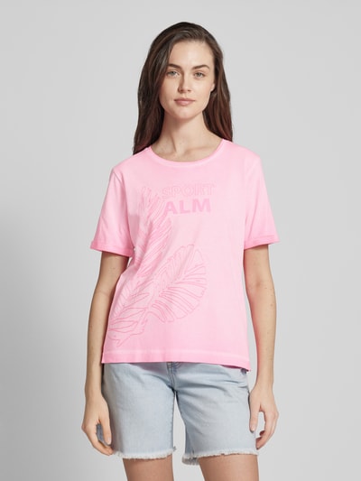 Sportalm T-Shirt mit Label- und Motiv-Print Pink 4