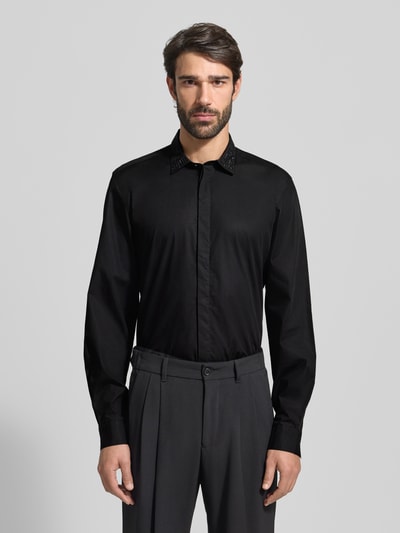 Antony Morato Koszula casualowa o kroju slim fit z kołnierzykiem typu kent Model 'LONDON' BLACK 4