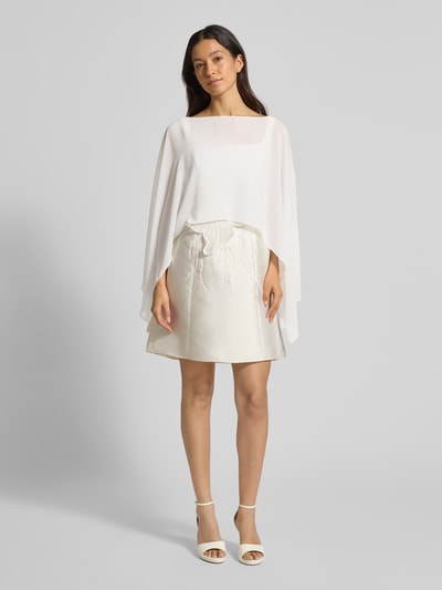 Christian Berg Cocktail Relaxed Fit Stola in semitransparentem Design Ecru 1