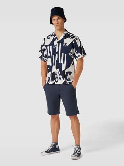 Jack & Jones Bermuda met Franse steekzakken, model 'DAVE' Donkerblauw - 1