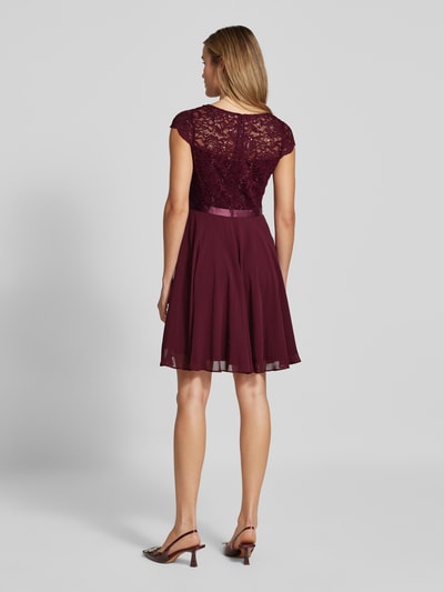 Jake*s Cocktail Cocktailkleid mit Häkelspitze Bordeaux 5