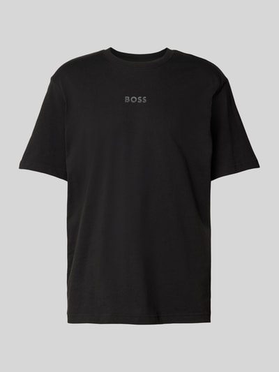 BOSS Green T-Shirt mit Label-Print Black 2