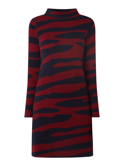 Christian Berg Woman Strickkleid mit Allover-Muster Marine 2