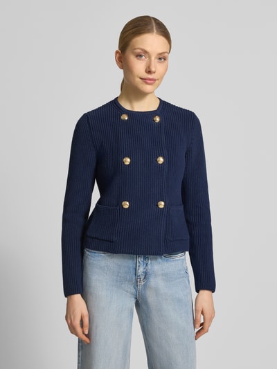 Lauren Ralph Lauren Regular Fit Strickjacke aus reiner Baumwolle Marine 4