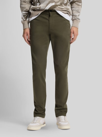 BOSS Orange Slim Fit Chino aus Baumwoll-Mix Modell 'CHINO SLIM' Oliv 4