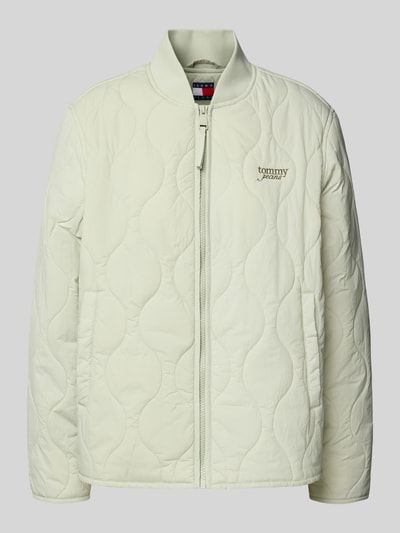 Tommy Jeans Regular fit gewatteerd jack met geribde opstaande kraag Rietgroen - 2